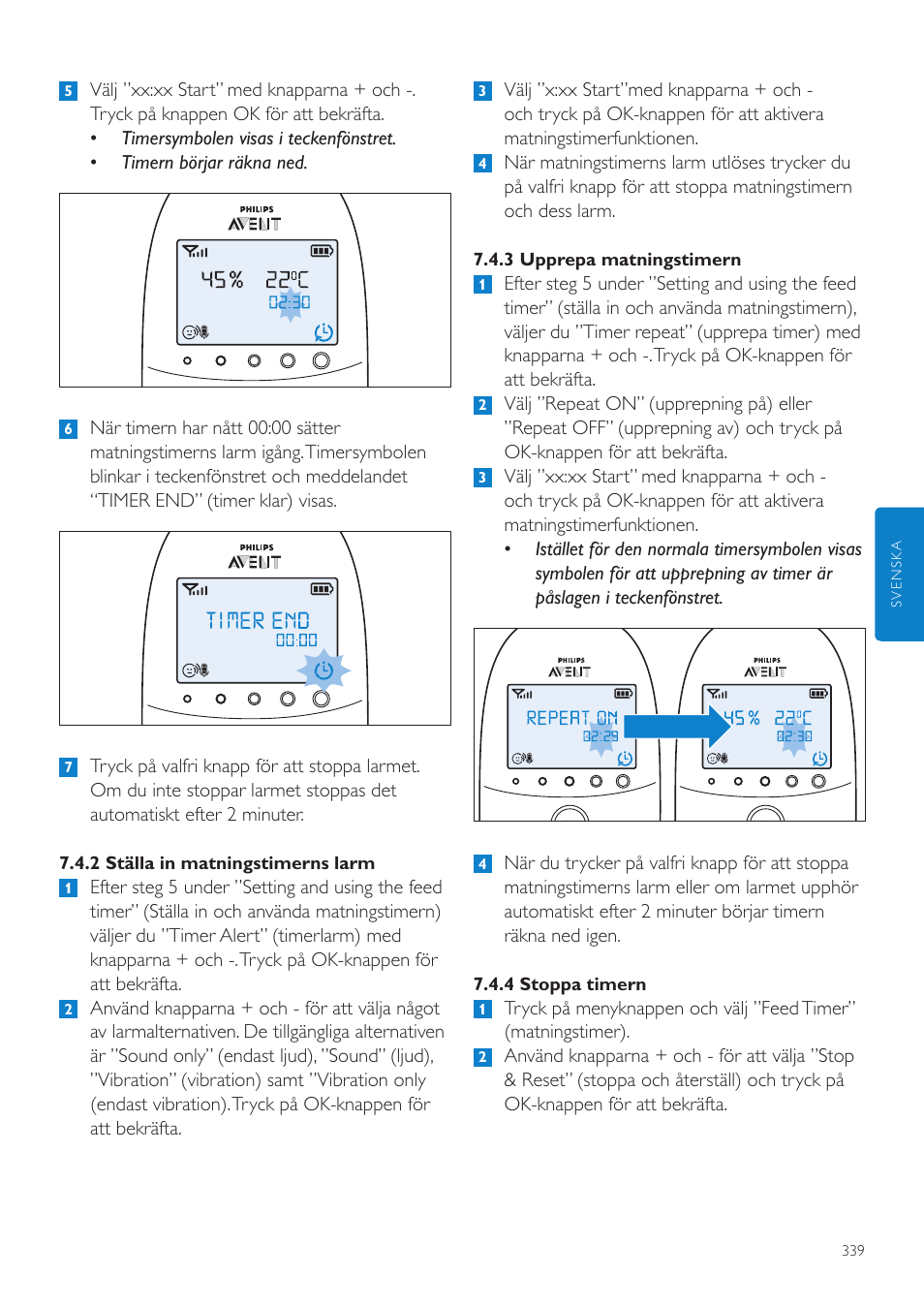 Philips AVENT Écoute-bébé DECT User Manual | Page 339 / 400