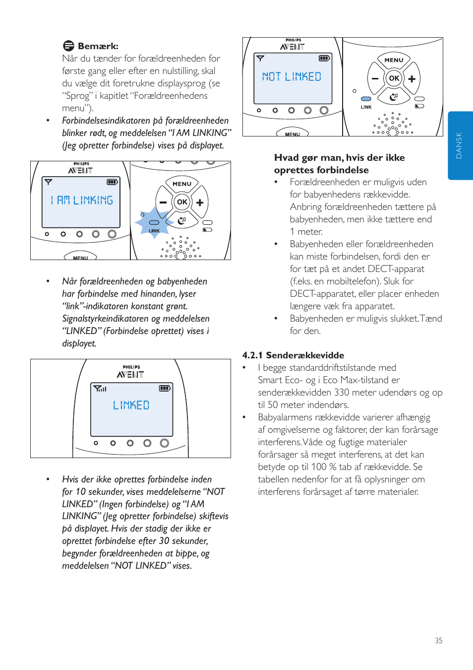 Philips AVENT Écoute-bébé DECT User Manual | Page 35 / 400