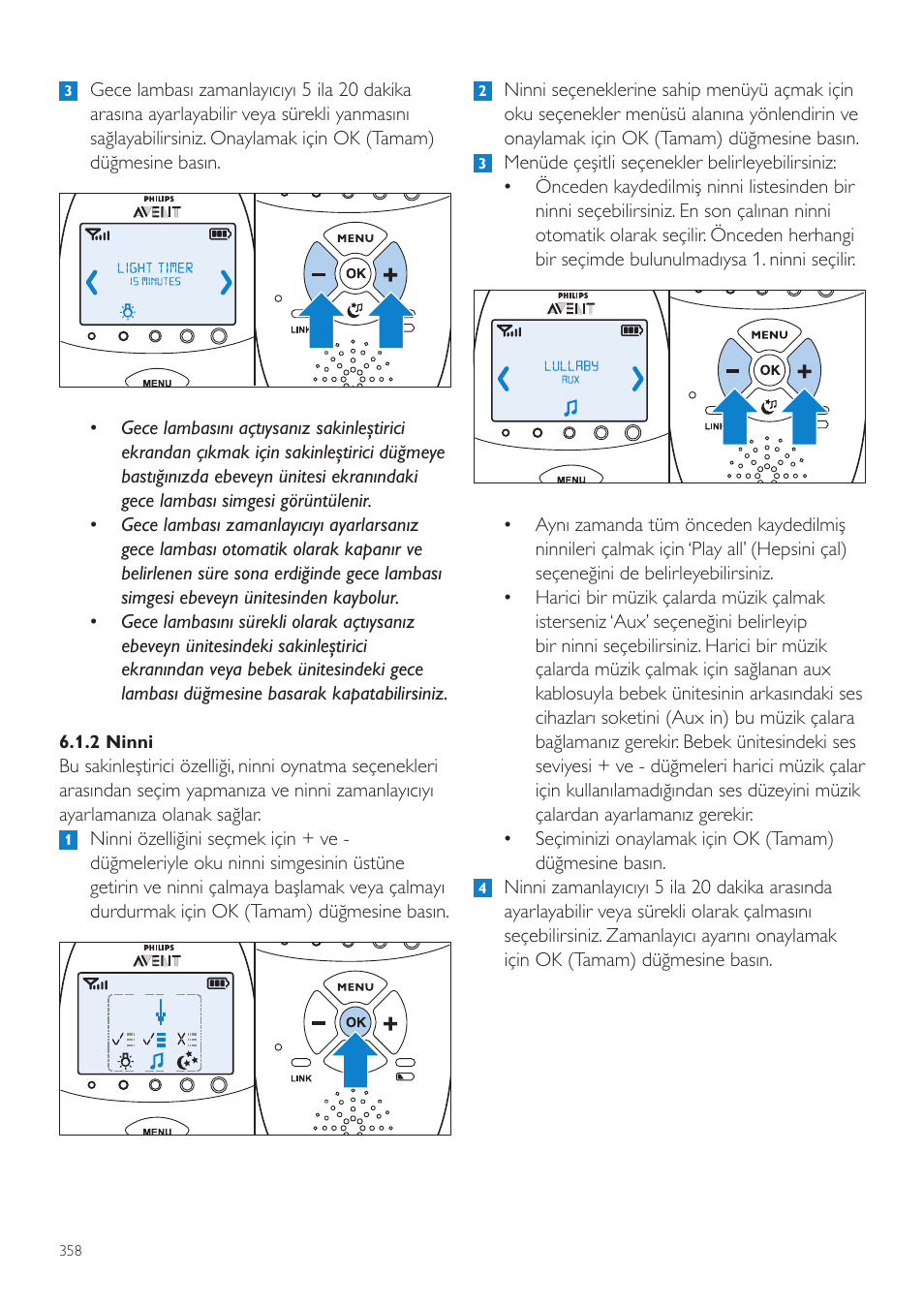 Philips AVENT Écoute-bébé DECT User Manual | Page 358 / 400