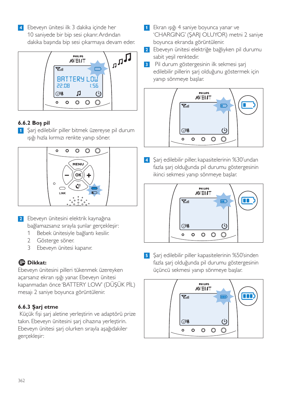 Philips AVENT Écoute-bébé DECT User Manual | Page 362 / 400