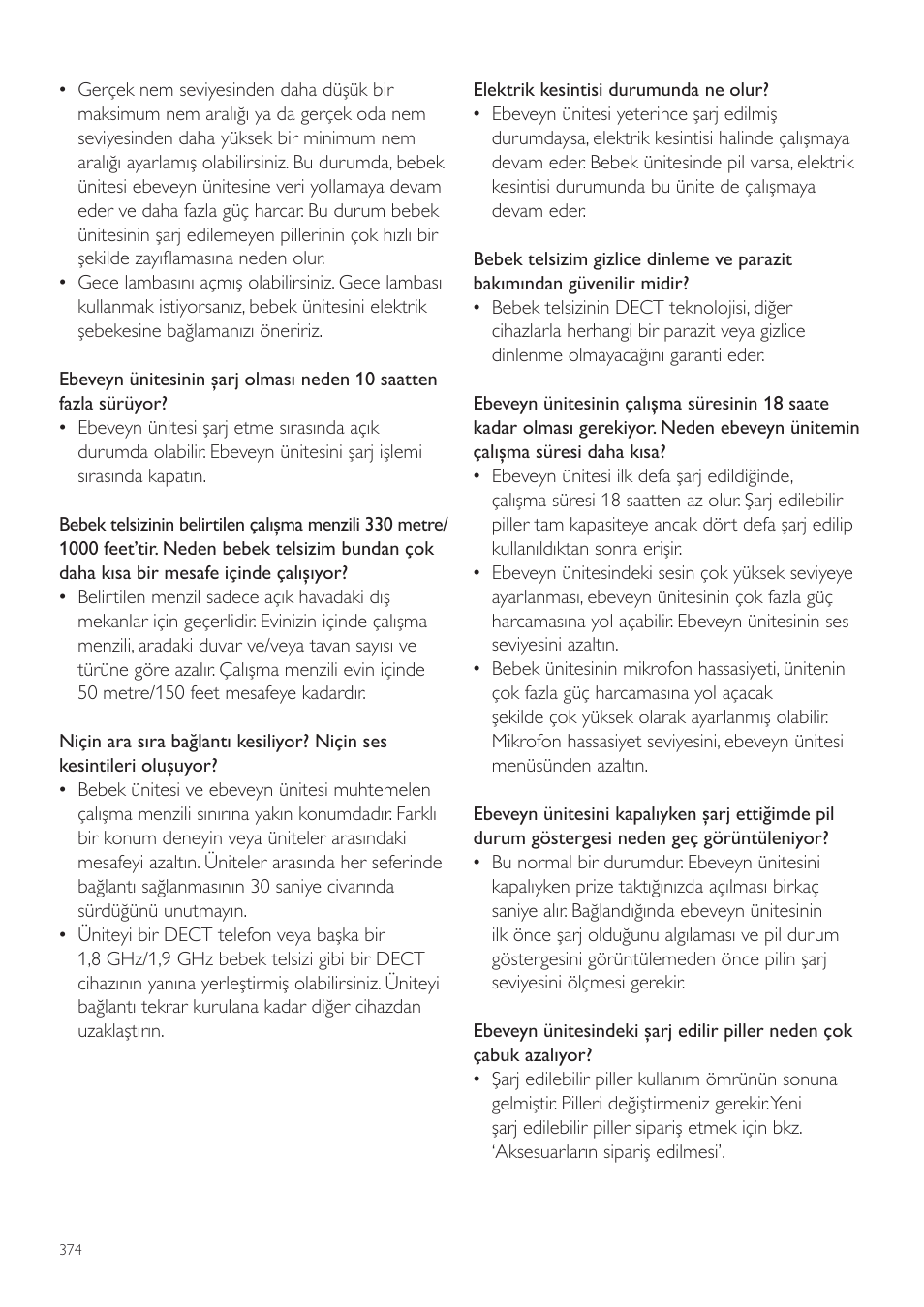 Philips AVENT Écoute-bébé DECT User Manual | Page 374 / 400