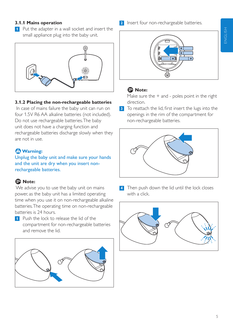 Philips AVENT Écoute-bébé DECT User Manual | Page 5 / 400