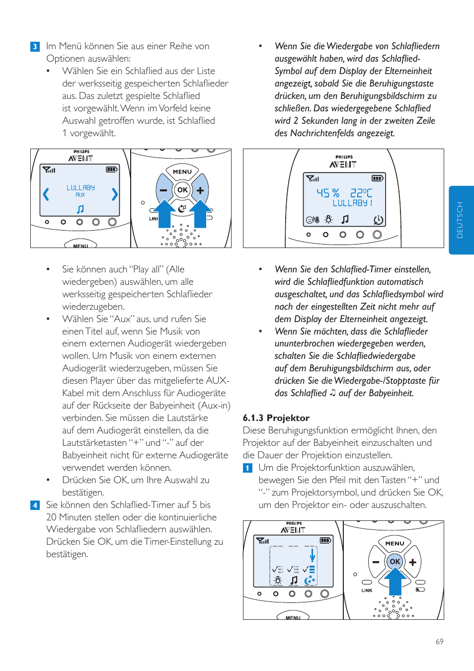 Philips AVENT Écoute-bébé DECT User Manual | Page 69 / 400