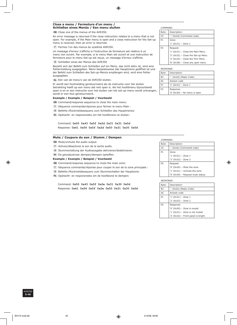 Arcam AVR350 User Manual | Page 40 / 48