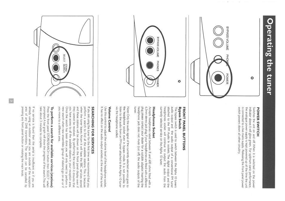 Operating the tuner | Arcam Alpha 10 User Manual | Page 4 / 11