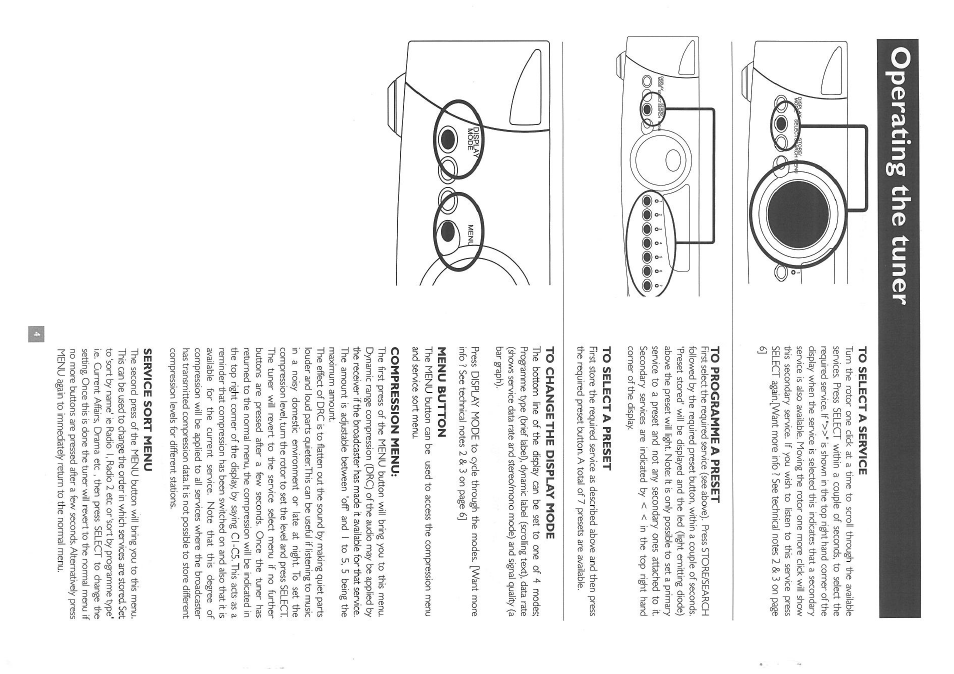Operating the tuner | Arcam Alpha 10 User Manual | Page 5 / 11
