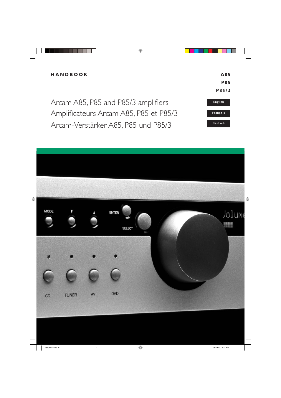 Arcam P85 User Manual | 14 pages