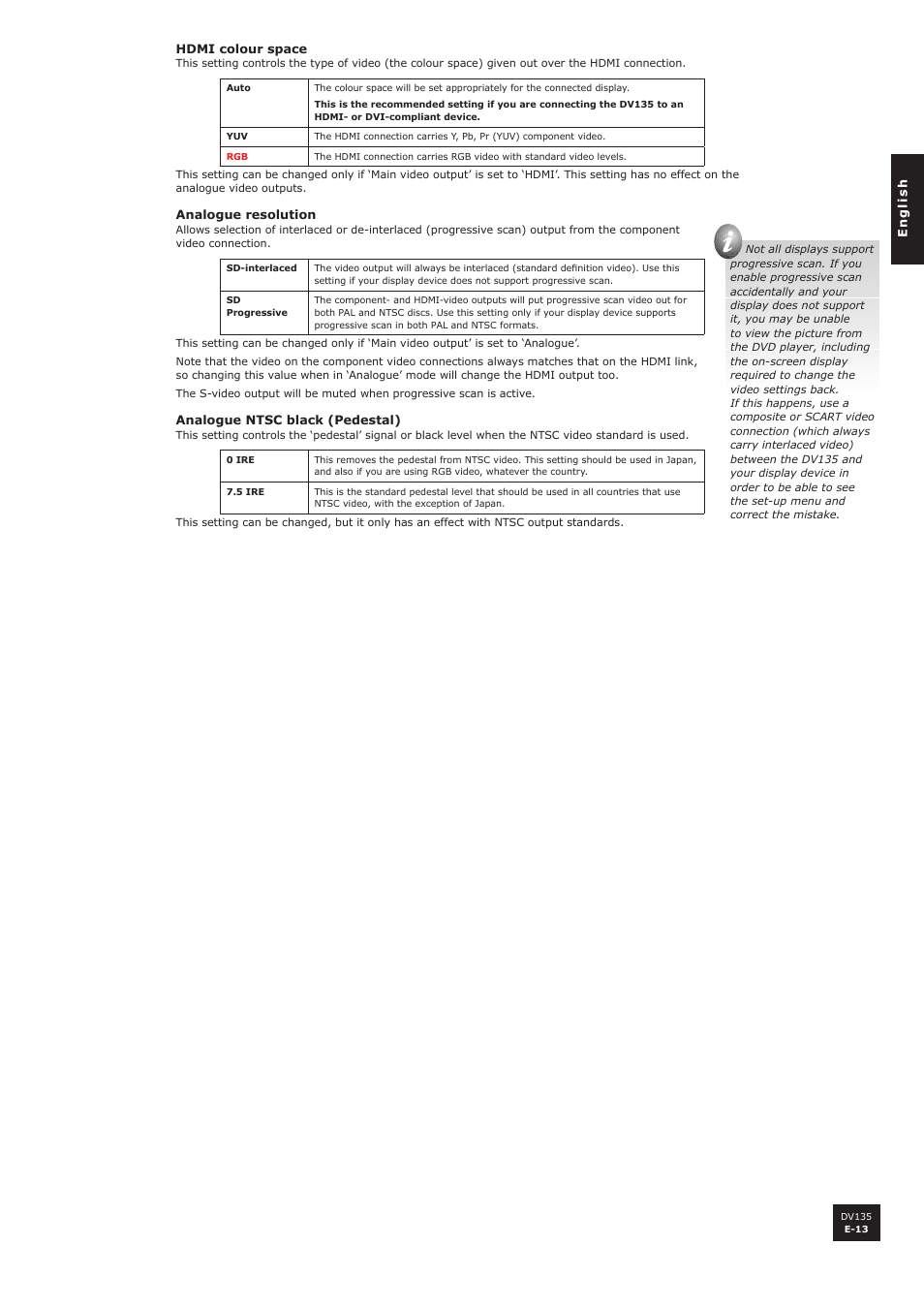 Arcam DV135 User Manual | Page 13 / 24