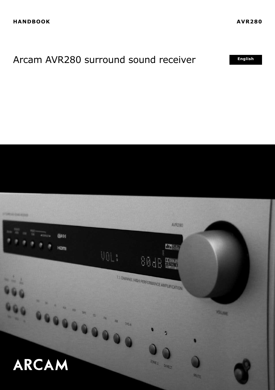 Arcam AVR280 User Manual | 38 pages