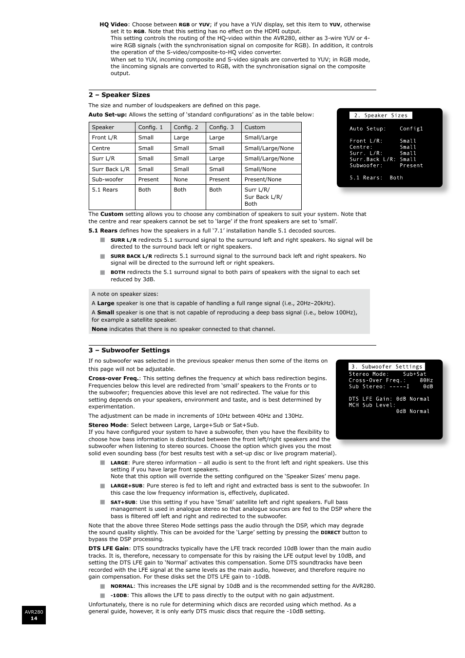 Arcam AVR280 User Manual | Page 14 / 38