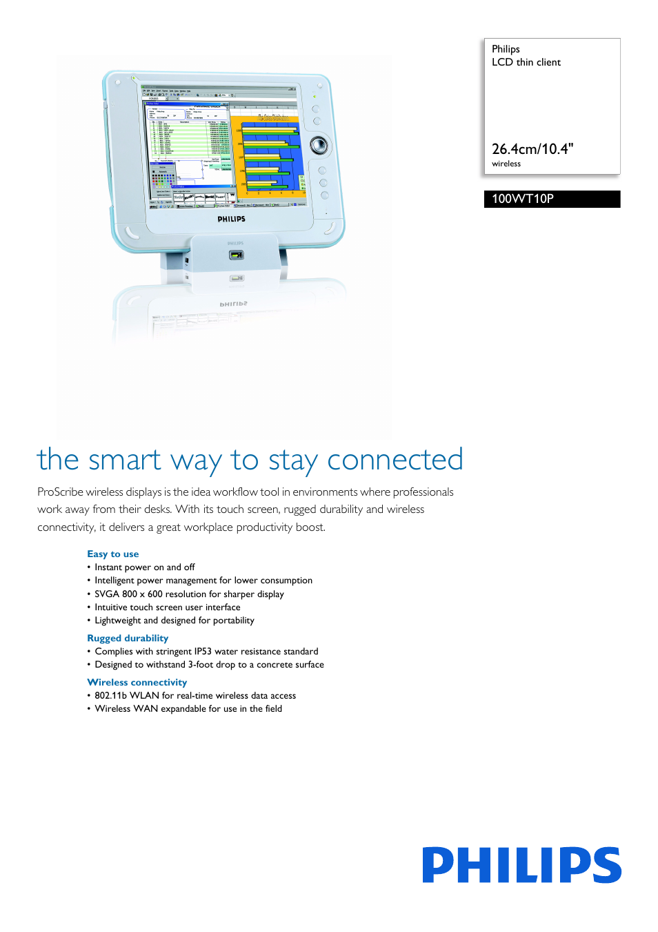 Philips Moniteur LCD client léger User Manual | 2 pages