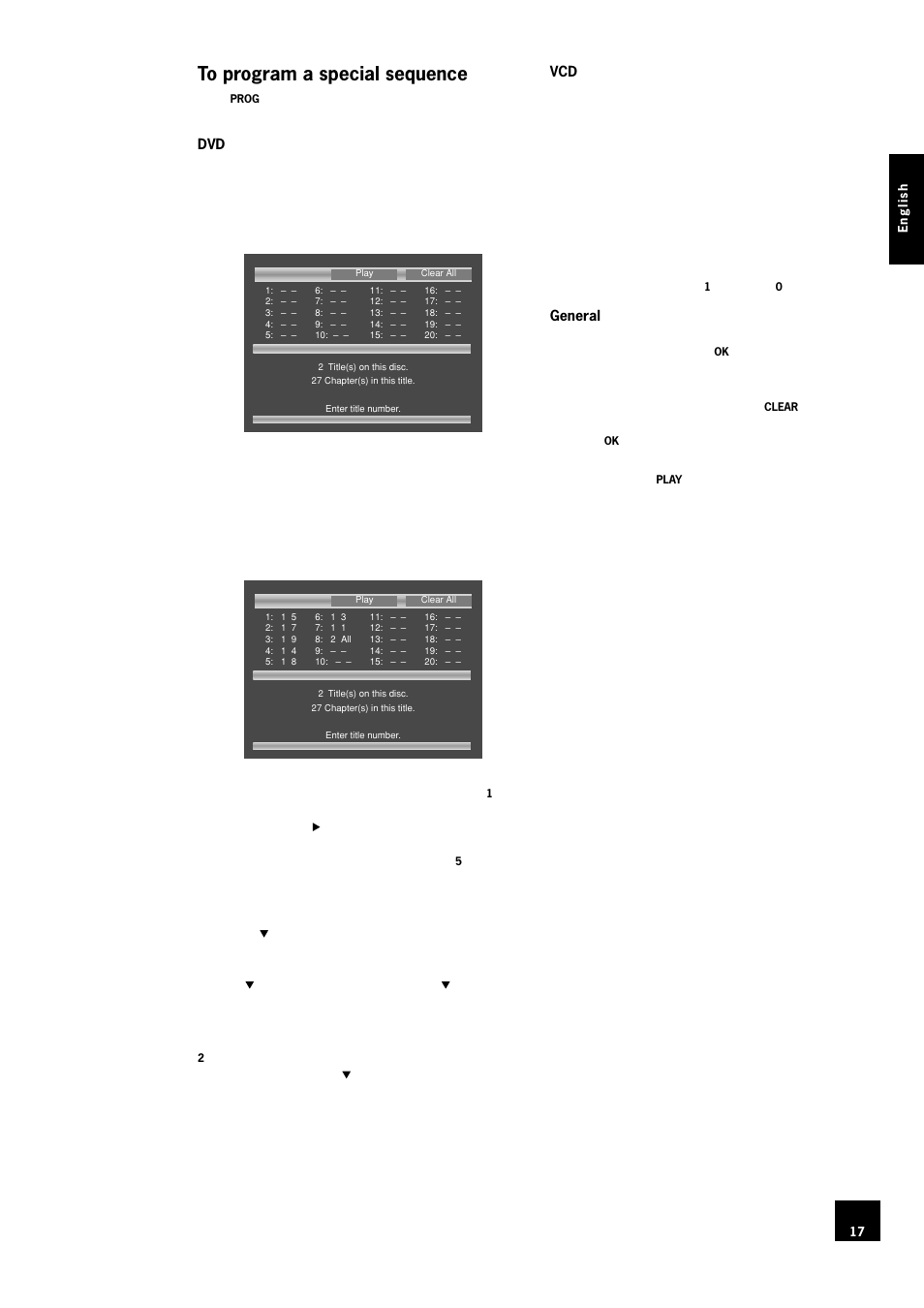 To program a special sequence | Arcam DV78 User Manual | Page 17 / 100
