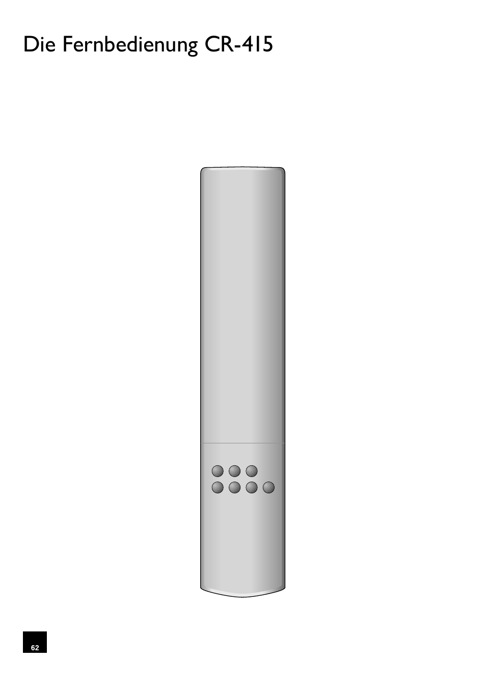 Die fernbedienung cr-415 | Arcam DV78 User Manual | Page 62 / 100