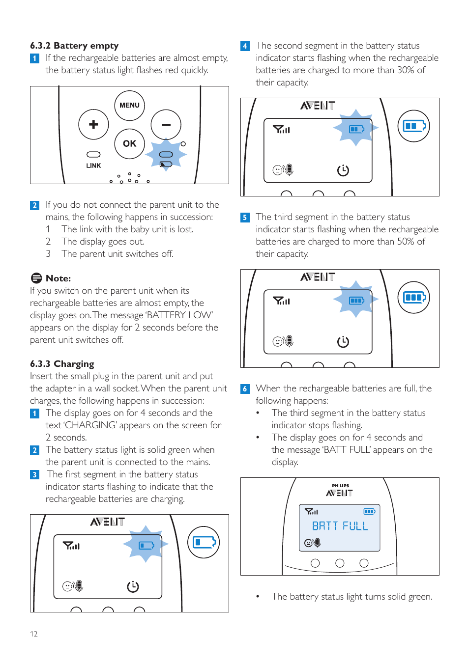 Philips AVENT Écoute-bébé DECT User Manual | Page 12 / 294