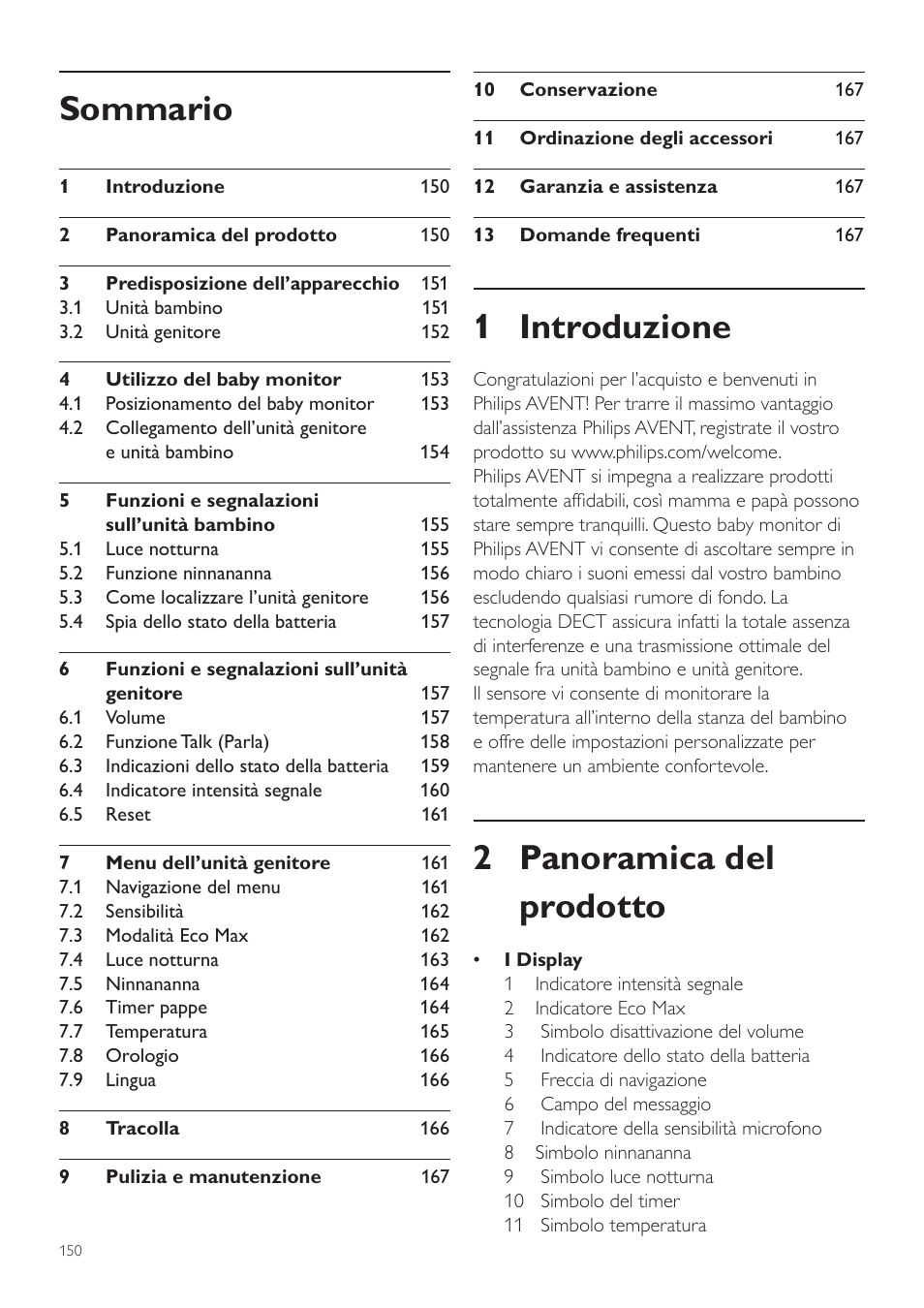 Philips AVENT Écoute-bébé DECT User Manual | Page 150 / 294