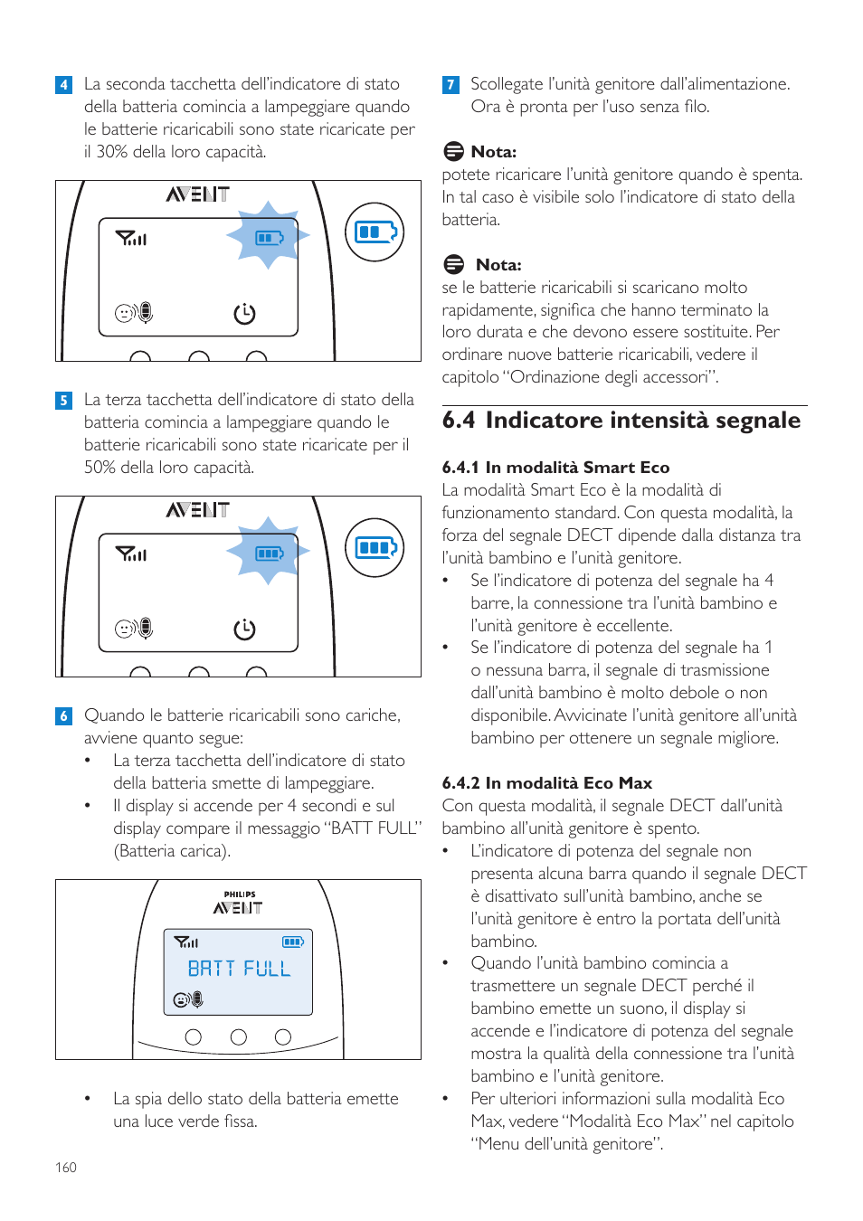 4 indicatore intensità segnale | Philips AVENT Écoute-bébé DECT User Manual | Page 160 / 294