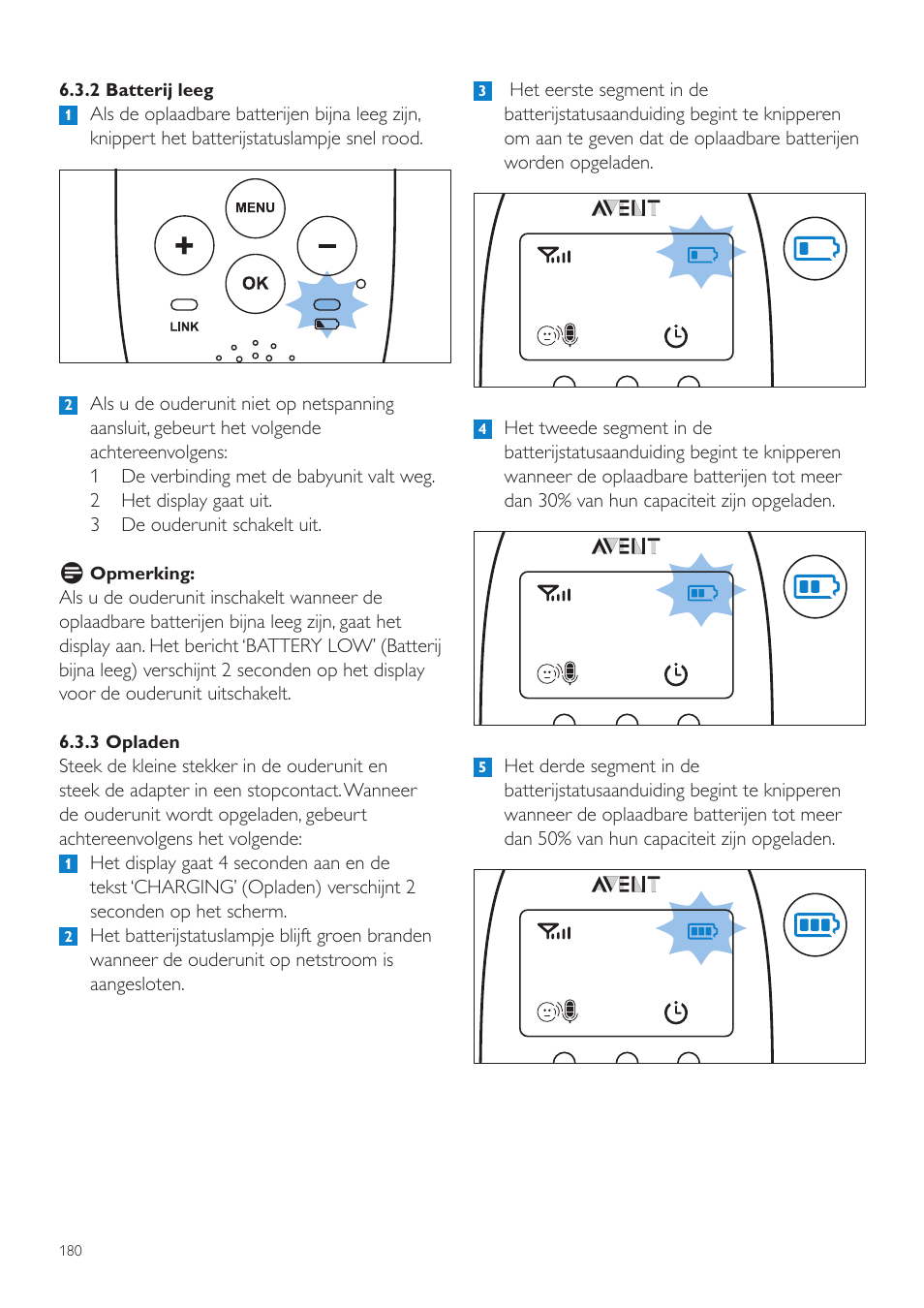 Philips AVENT Écoute-bébé DECT User Manual | Page 180 / 294