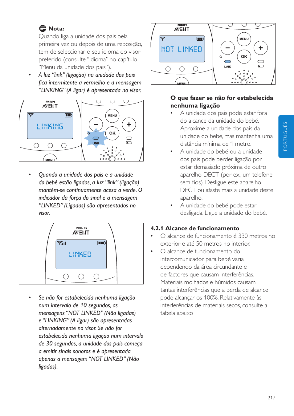 Philips AVENT Écoute-bébé DECT User Manual | Page 217 / 294