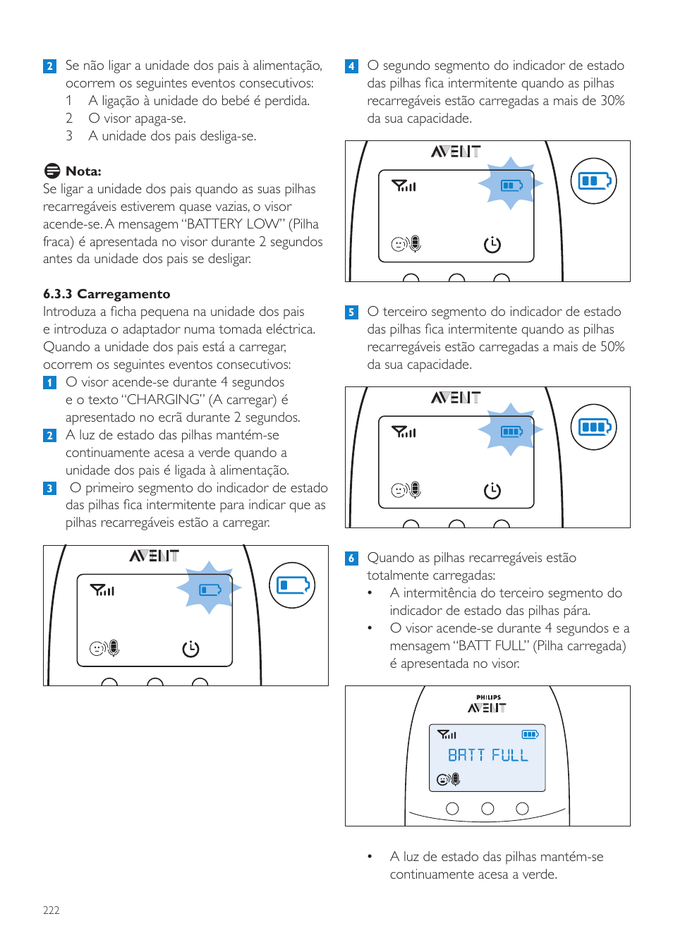 Philips AVENT Écoute-bébé DECT User Manual | Page 222 / 294