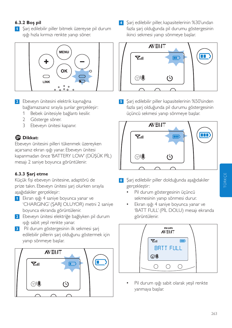 Philips AVENT Écoute-bébé DECT User Manual | Page 263 / 294