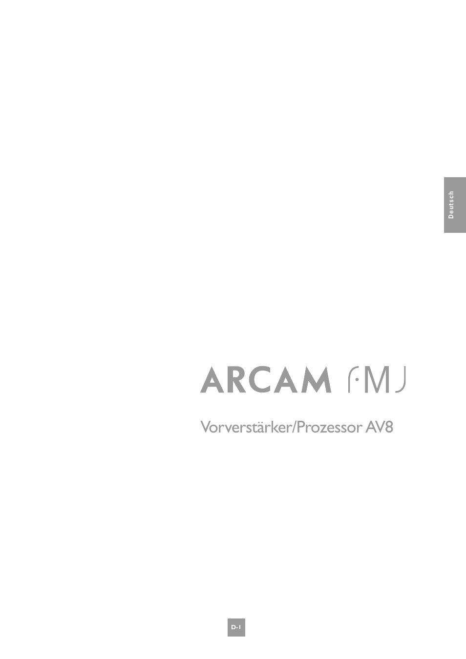 Vorverstärker/prozessor av8 | Arcam AV8 User Manual | Page 85 / 176