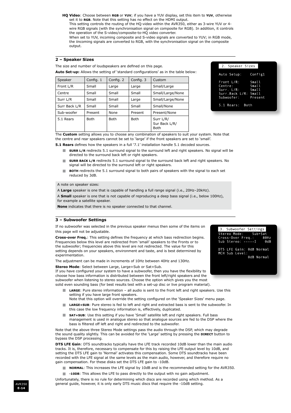 Arcam Surround Sound Receiver AVR350 User Manual | Page 14 / 48