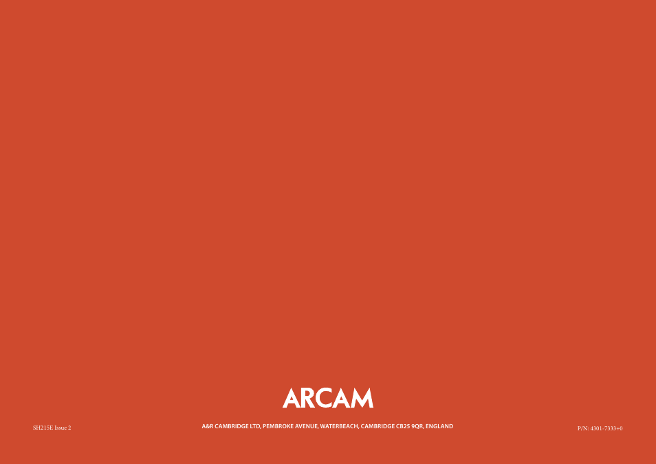 Arcam FMJ AVR600 User Manual | Page 68 / 68