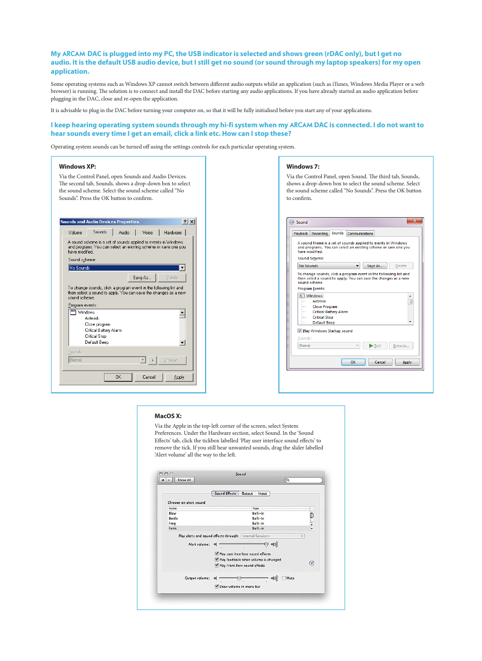 Arcam USB DAC 23425 User Manual | Page 2 / 7