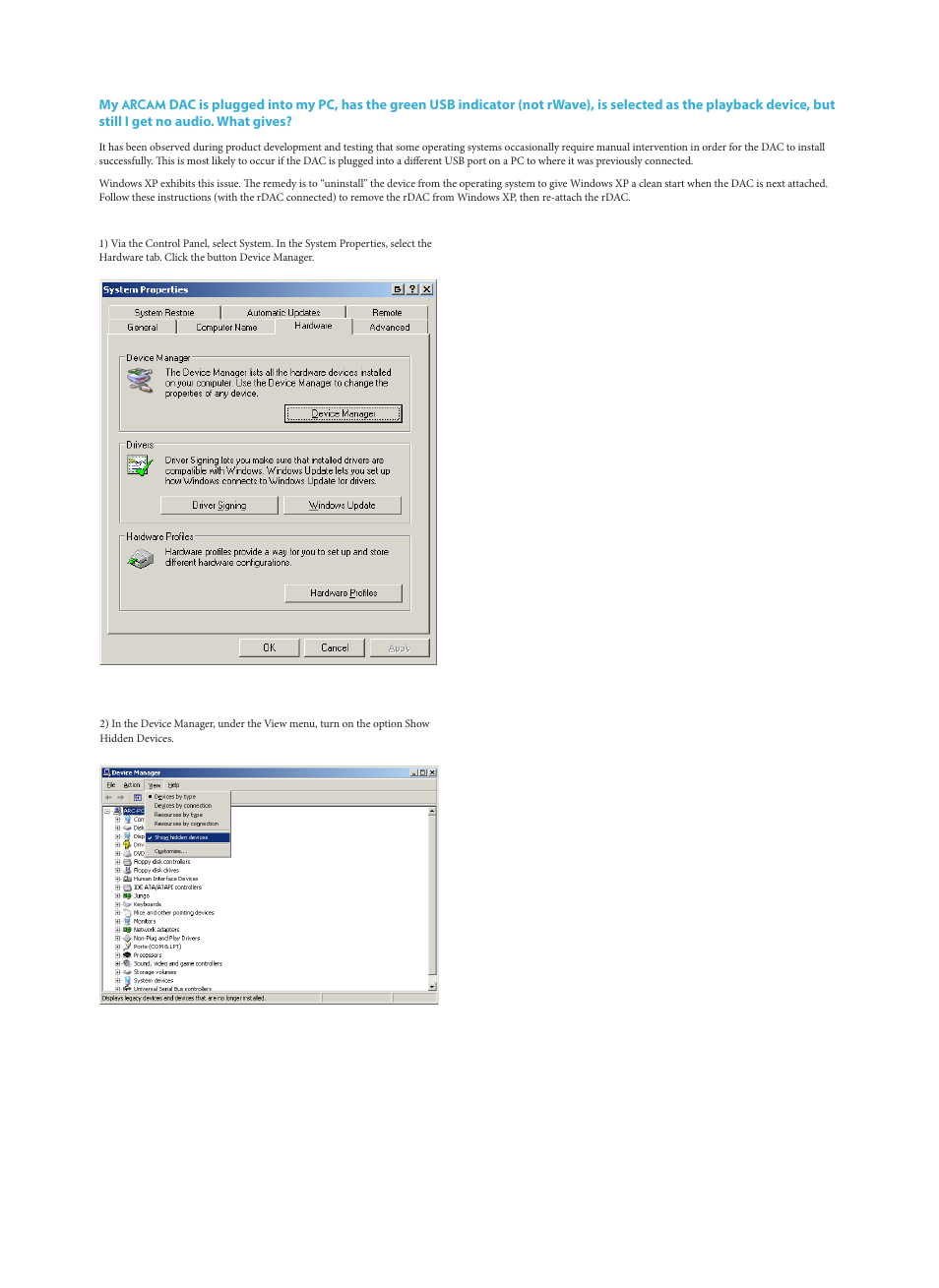 Arcam USB DAC 23425 User Manual | Page 3 / 7