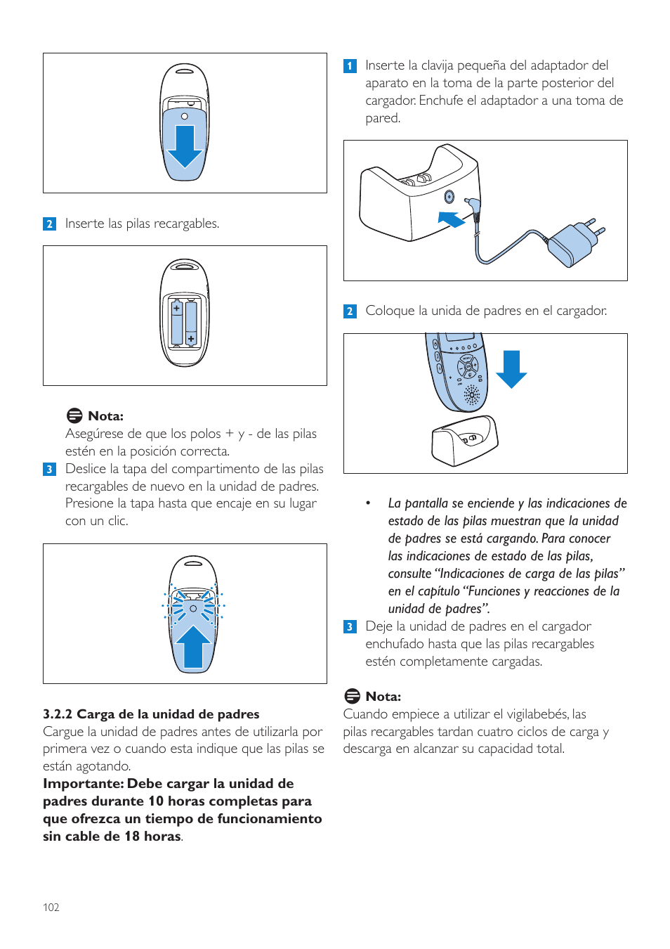 Philips AVENT Écoute-bébé DECT User Manual | Page 102 / 328