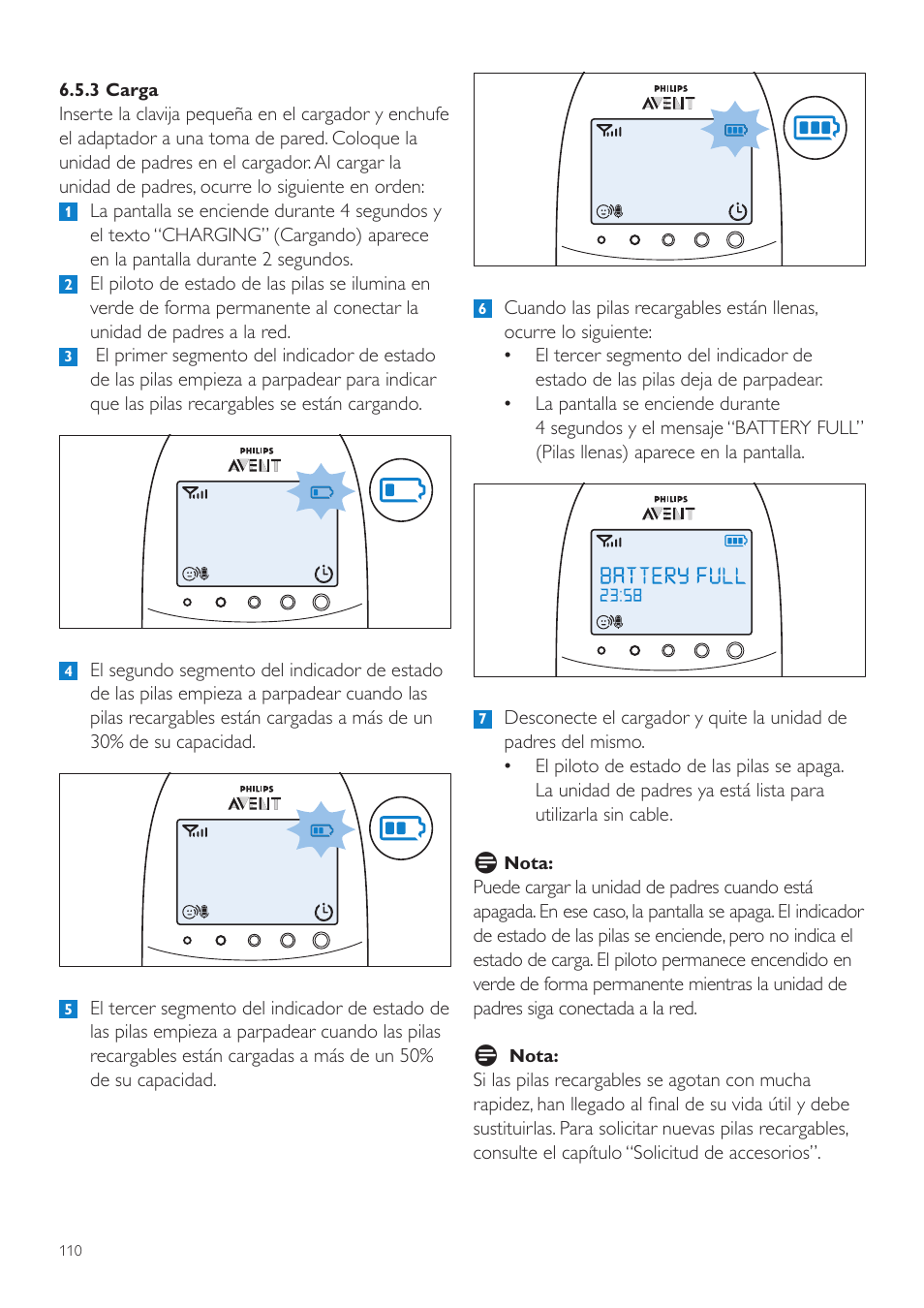 Philips AVENT Écoute-bébé DECT User Manual | Page 110 / 328