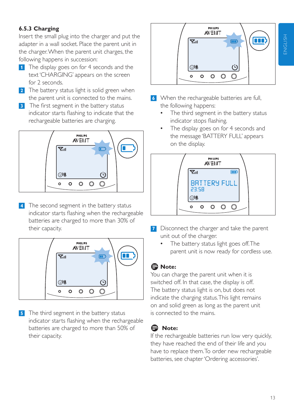 Philips AVENT Écoute-bébé DECT User Manual | Page 13 / 328