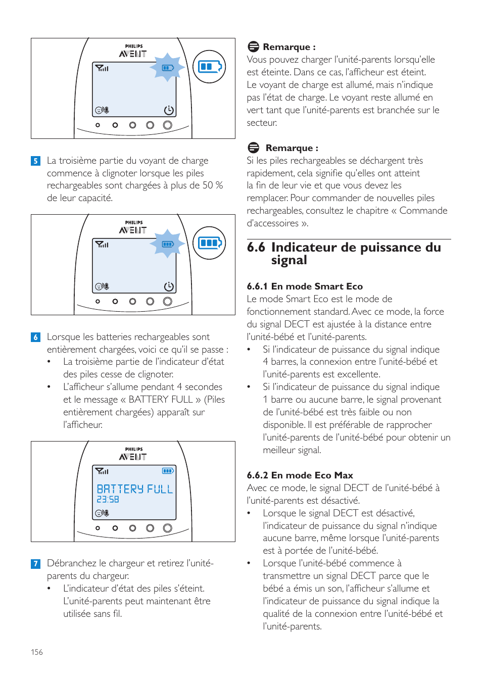 6 indicateur de puissance du signal | Philips AVENT Écoute-bébé DECT User Manual | Page 156 / 328