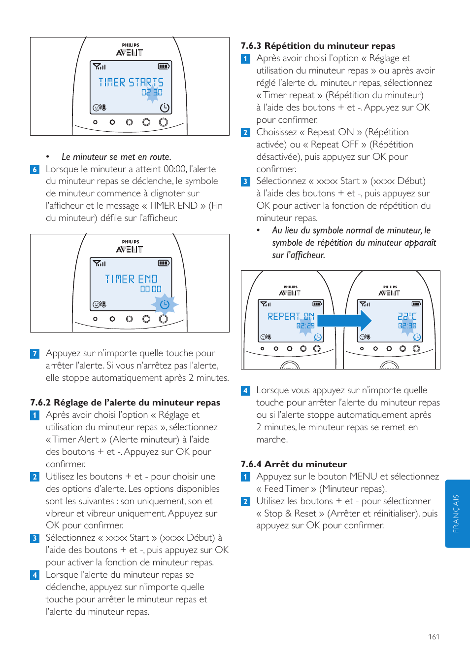 Philips AVENT Écoute-bébé DECT User Manual | Page 161 / 328