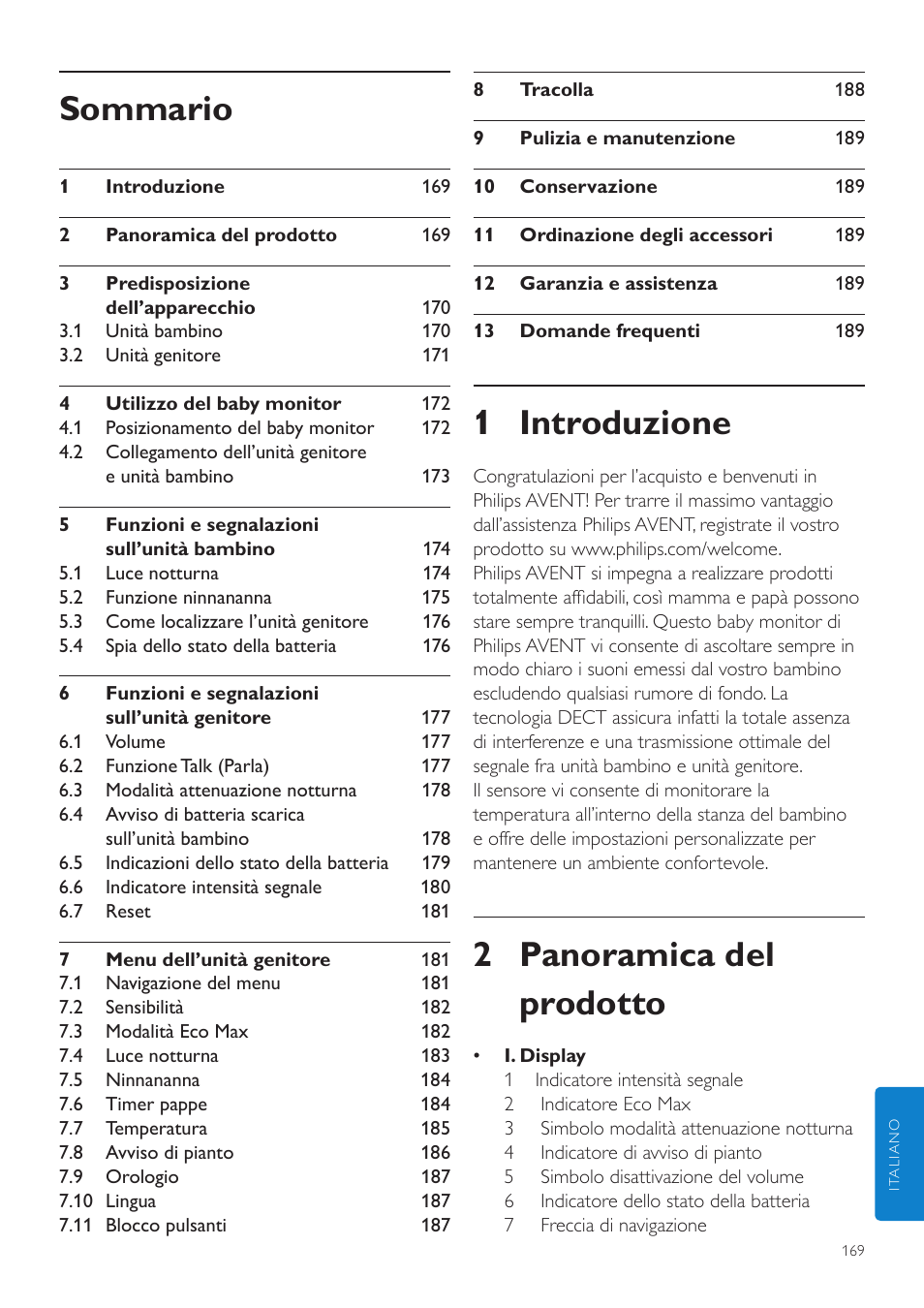 Philips AVENT Écoute-bébé DECT User Manual | Page 169 / 328