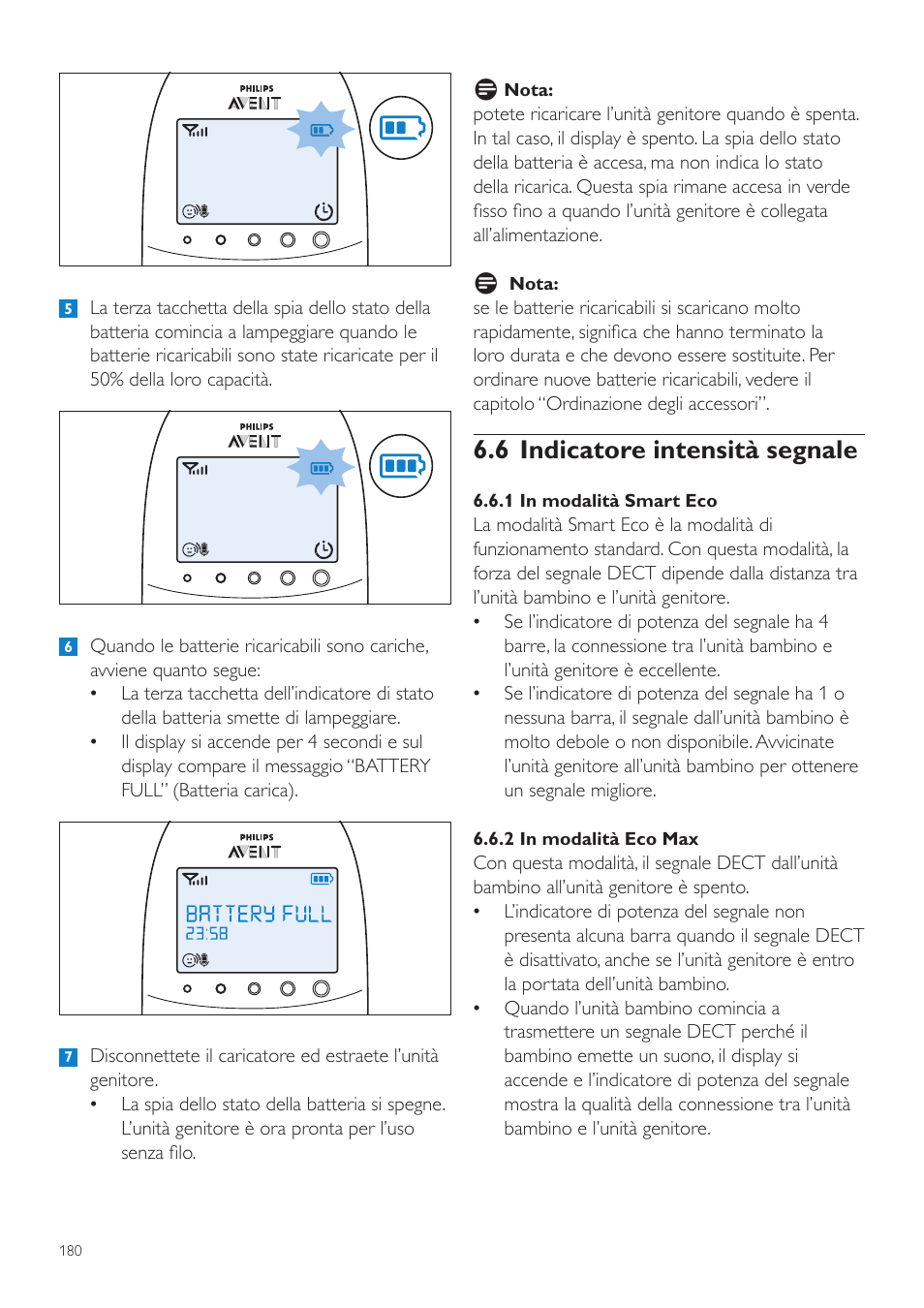 6 indicatore intensità segnale | Philips AVENT Écoute-bébé DECT User Manual | Page 180 / 328