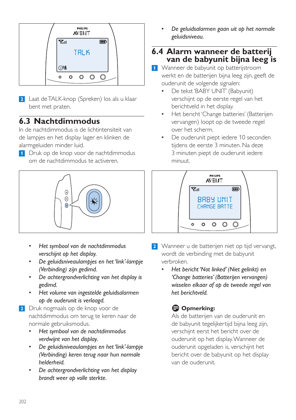 3 nachtdimmodus | Philips AVENT Écoute-bébé DECT User Manual | Page 202 / 328