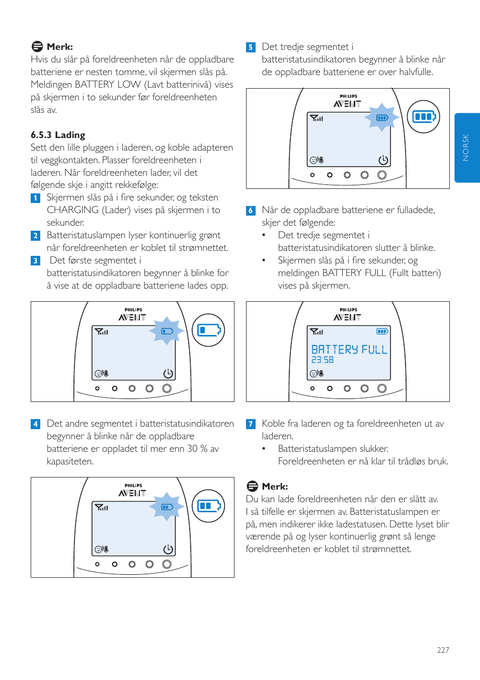 Philips AVENT Écoute-bébé DECT User Manual | Page 227 / 328