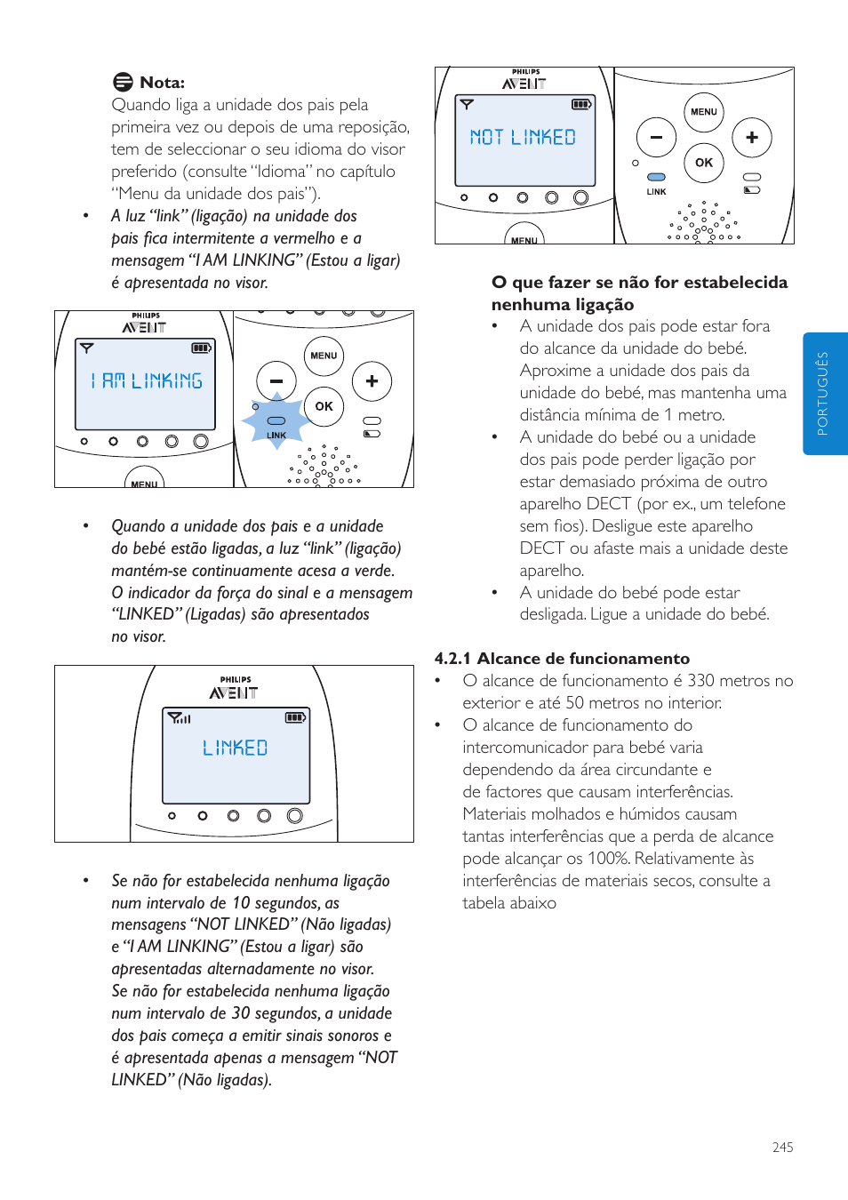 Philips AVENT Écoute-bébé DECT User Manual | Page 245 / 328