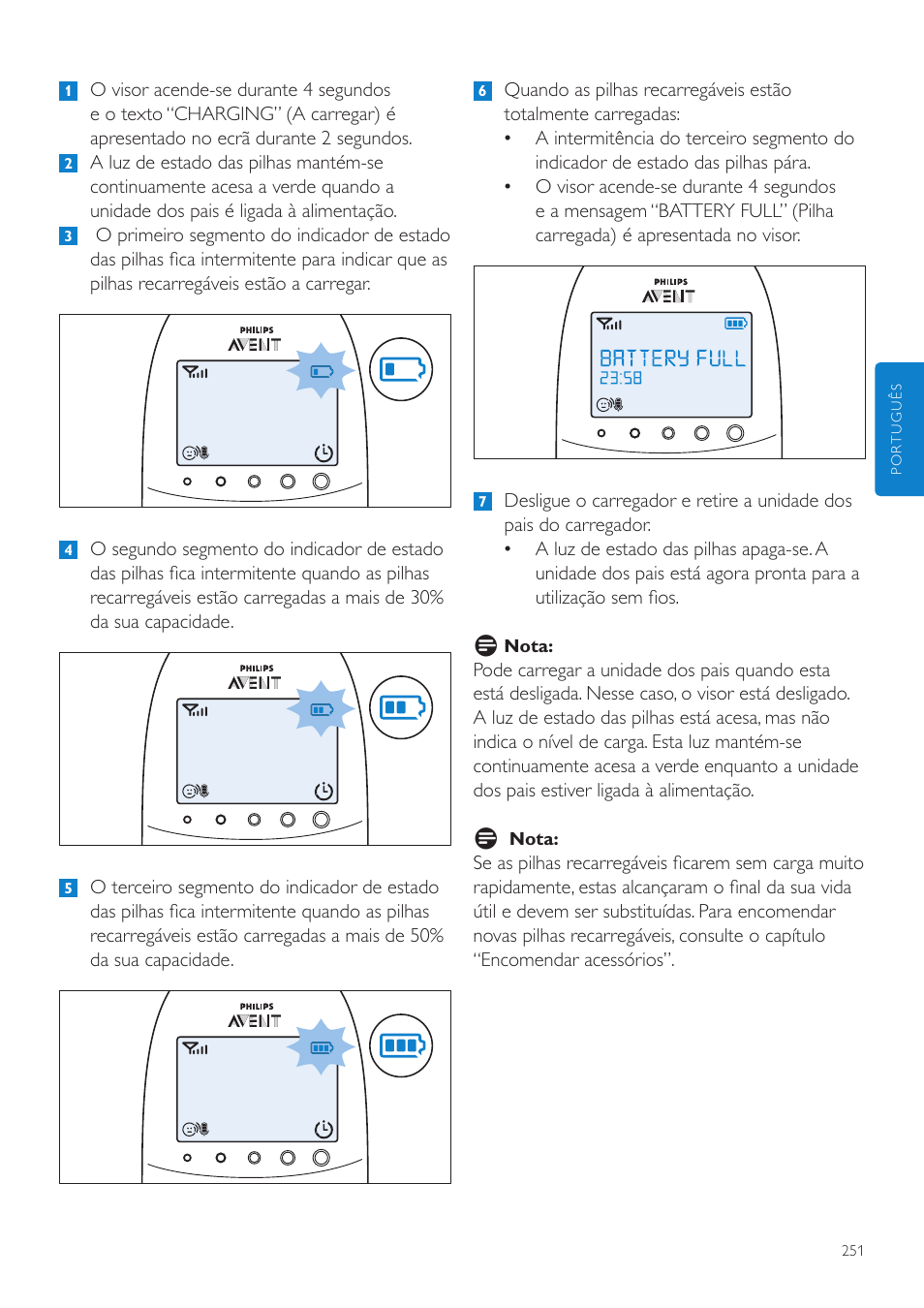 Philips AVENT Écoute-bébé DECT User Manual | Page 251 / 328