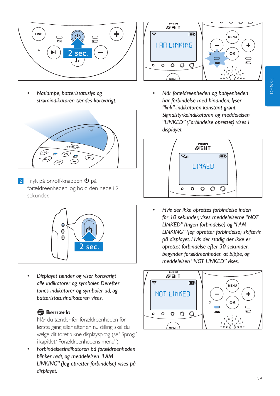 Philips AVENT Écoute-bébé DECT User Manual | Page 29 / 328