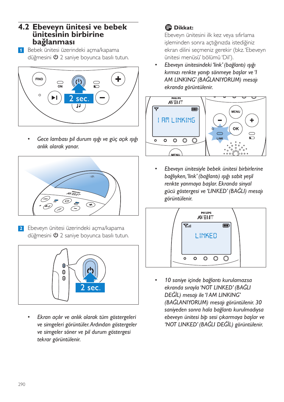 Philips AVENT Écoute-bébé DECT User Manual | Page 290 / 328