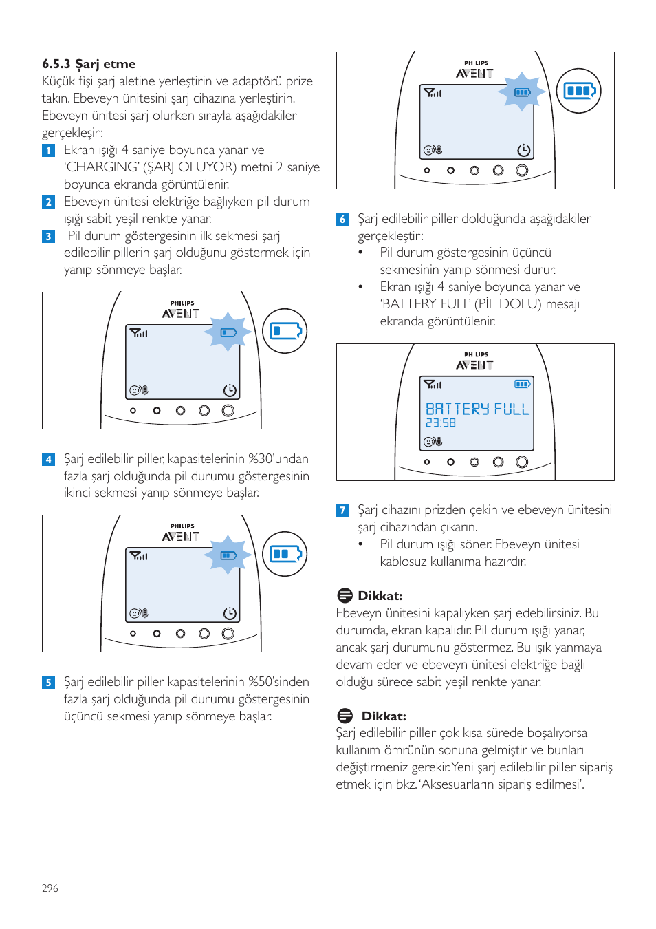 Philips AVENT Écoute-bébé DECT User Manual | Page 296 / 328