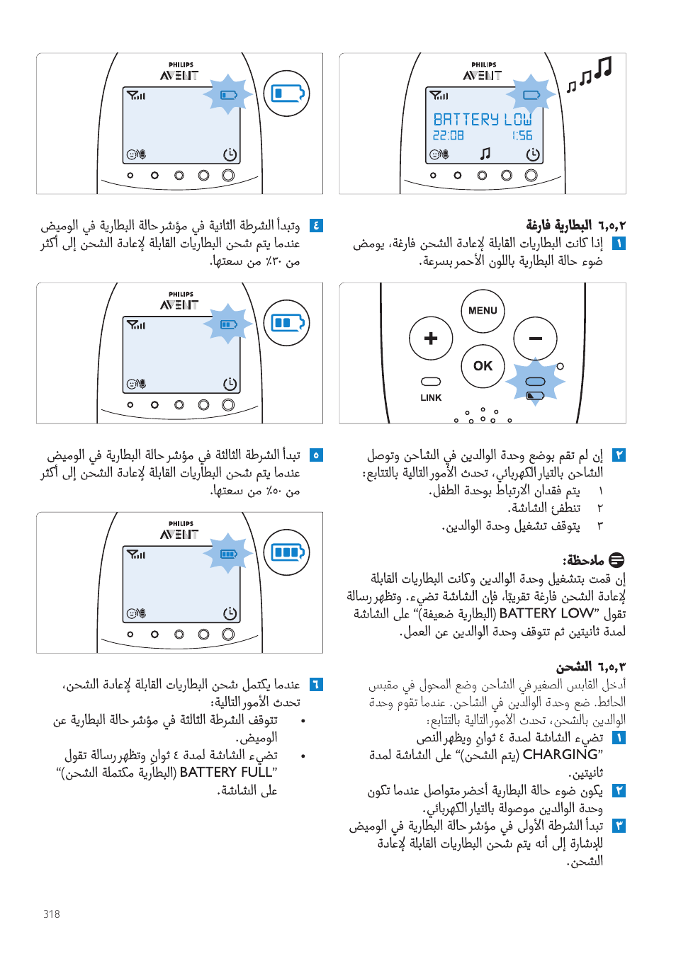 Philips AVENT Écoute-bébé DECT User Manual | Page 318 / 328