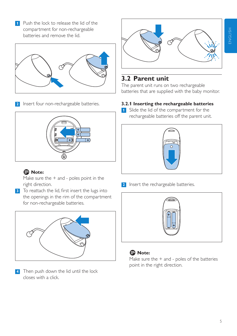 2 parent unit | Philips AVENT Écoute-bébé DECT User Manual | Page 5 / 328