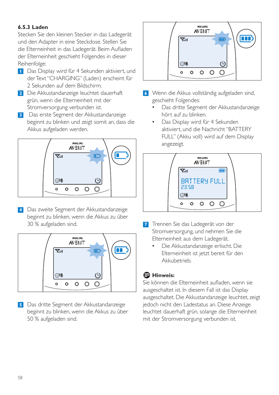 Philips AVENT Écoute-bébé DECT User Manual | Page 58 / 328