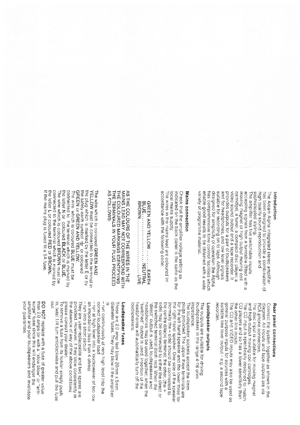 Arcam Alpha Integrated Stereo Amplifier User Manual | Page 2 / 6