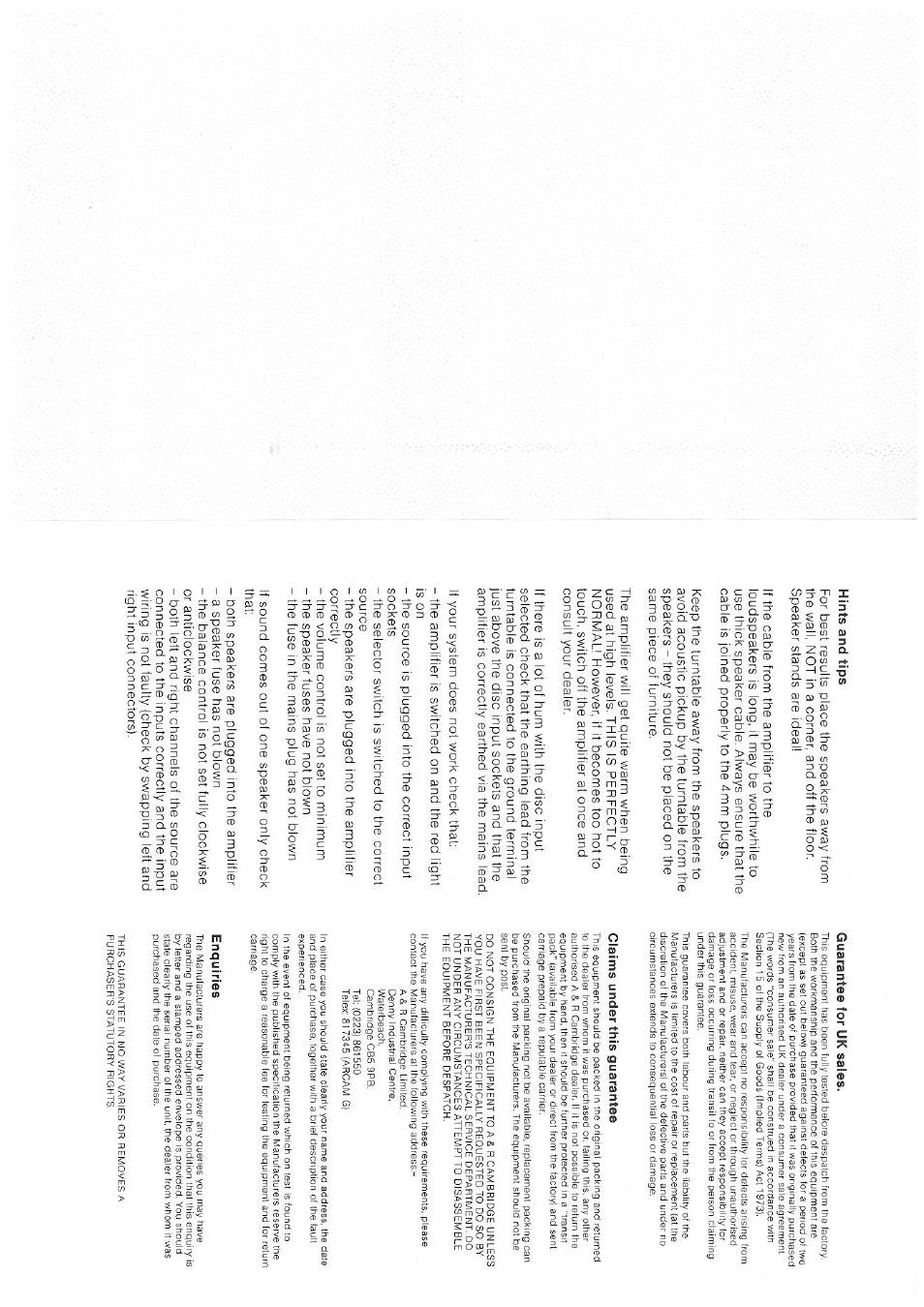 Arcam Alpha Integrated Stereo Amplifier User Manual | Page 4 / 6