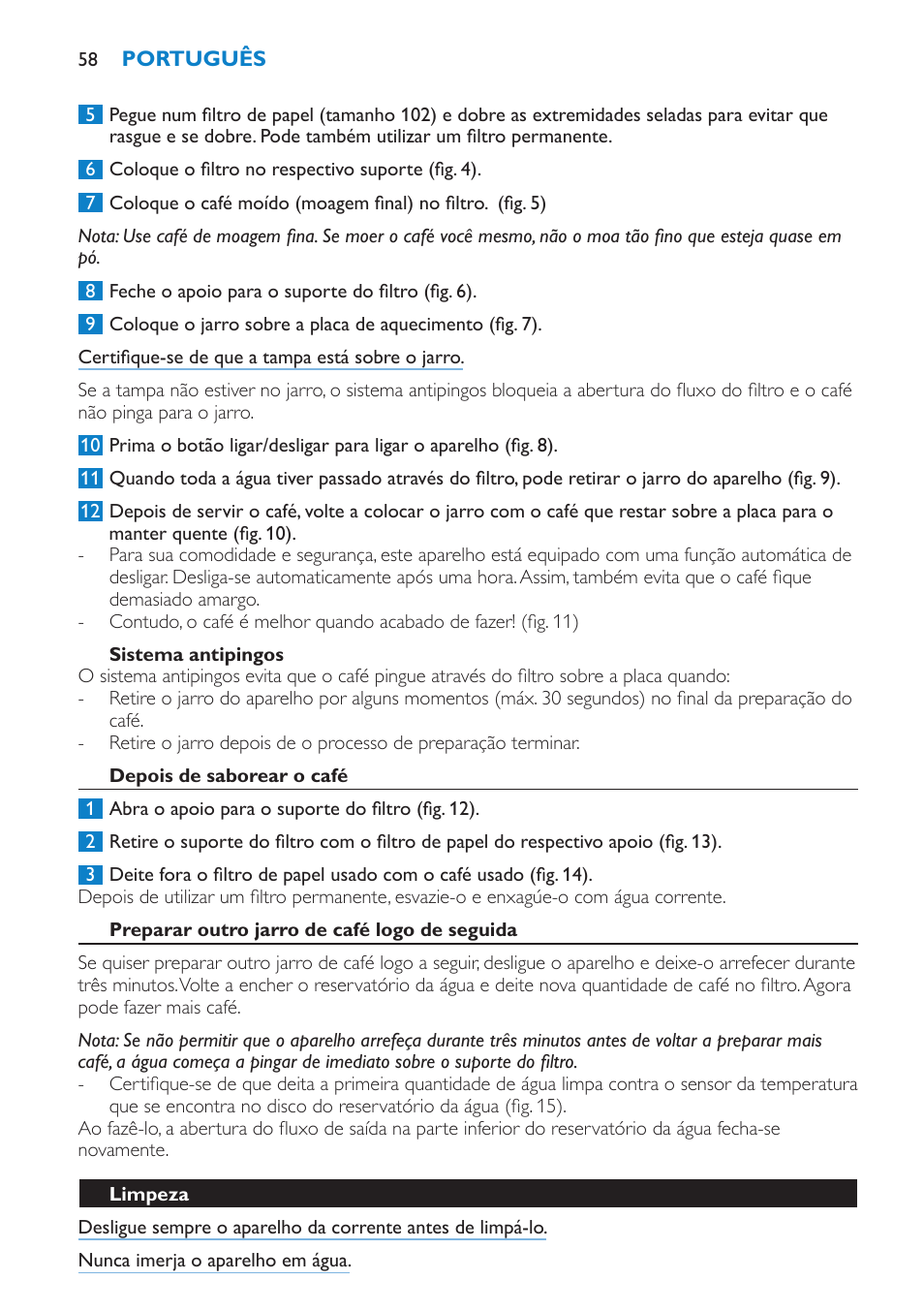 Philips Aluminium Collection Cafetière User Manual | Page 58 / 76