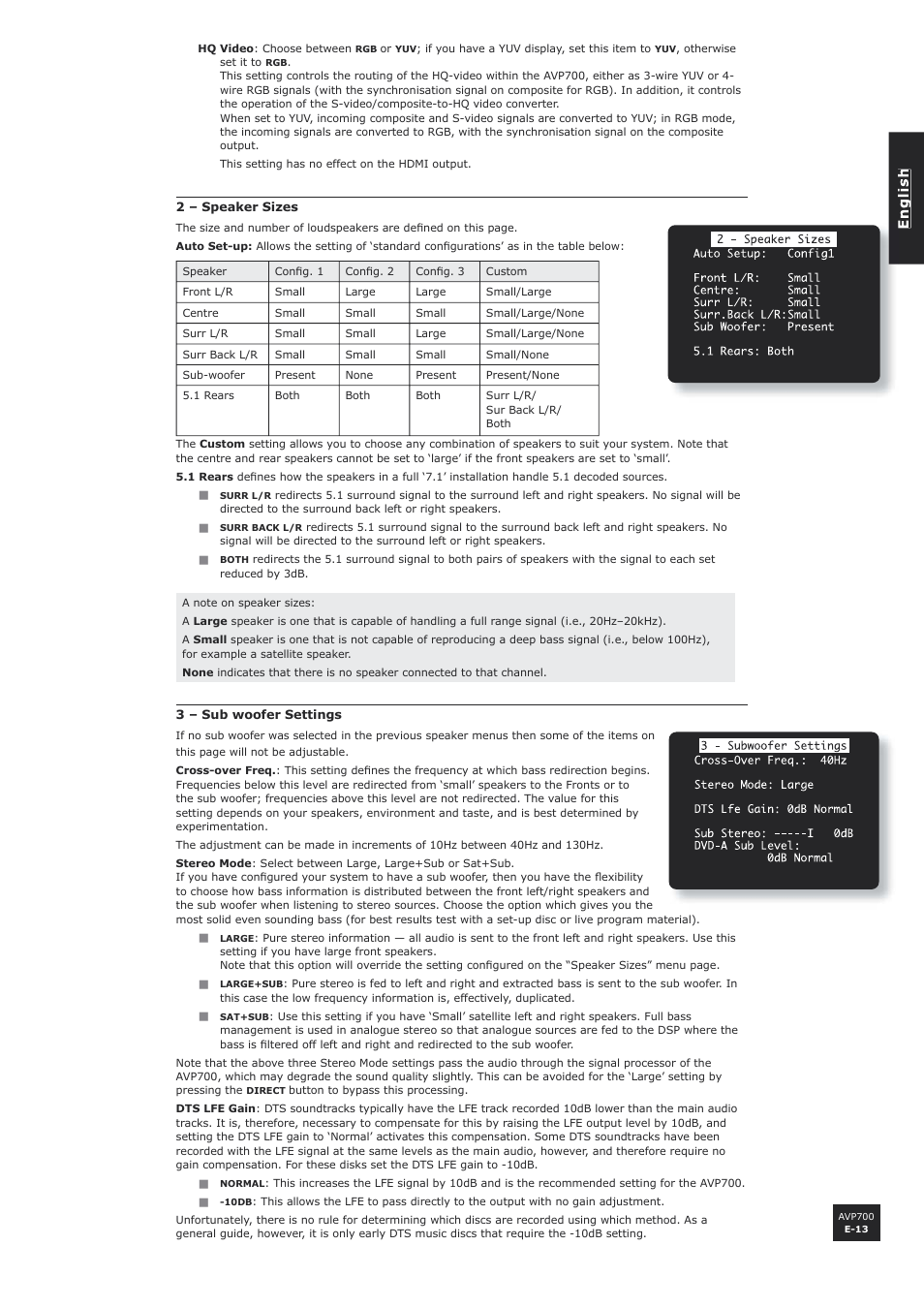Arcam AVP700 User Manual | Page 13 / 43